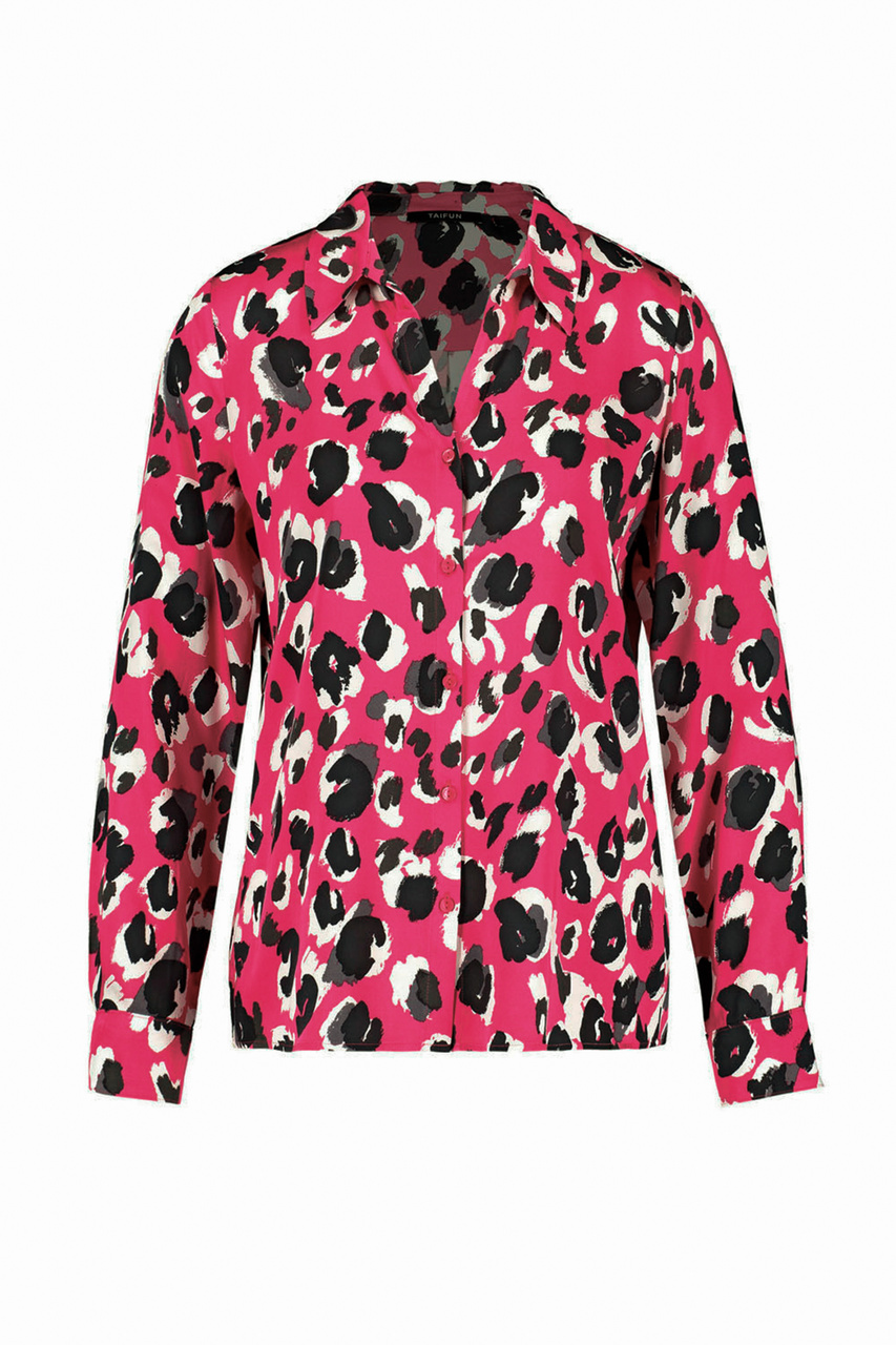 Блузка с принтом|Основной цвет:Разноцветный|Артикул:460420-11210 | Фото 1