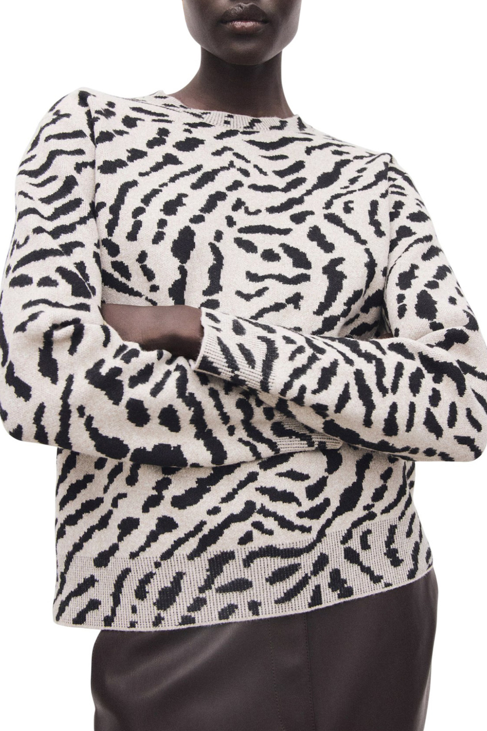Женский Mango Джемпер FELINA с анималистичным принтом (цвет ), артикул 17016350 | Фото 3