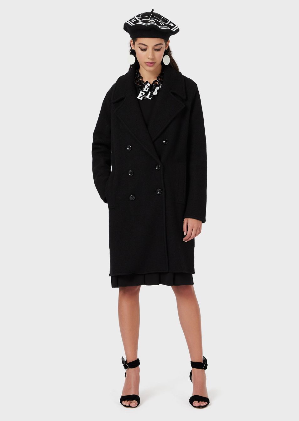 Женский Emporio Armani Двубортное пальто из смесовой шерсти (цвет ), артикул 6H2LT2-2M07Z | Фото 3