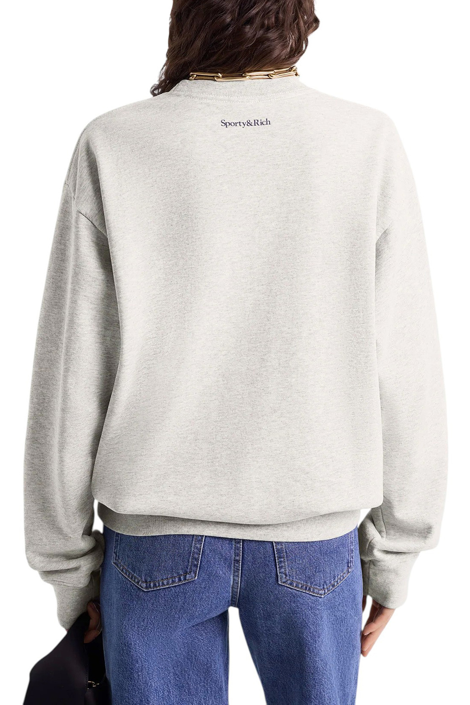 Женский Sporty & Rich Свитшот UCLA Crest из смесового хлопка с логотипом (цвет ), артикул ST071615639GY03 | Фото 4