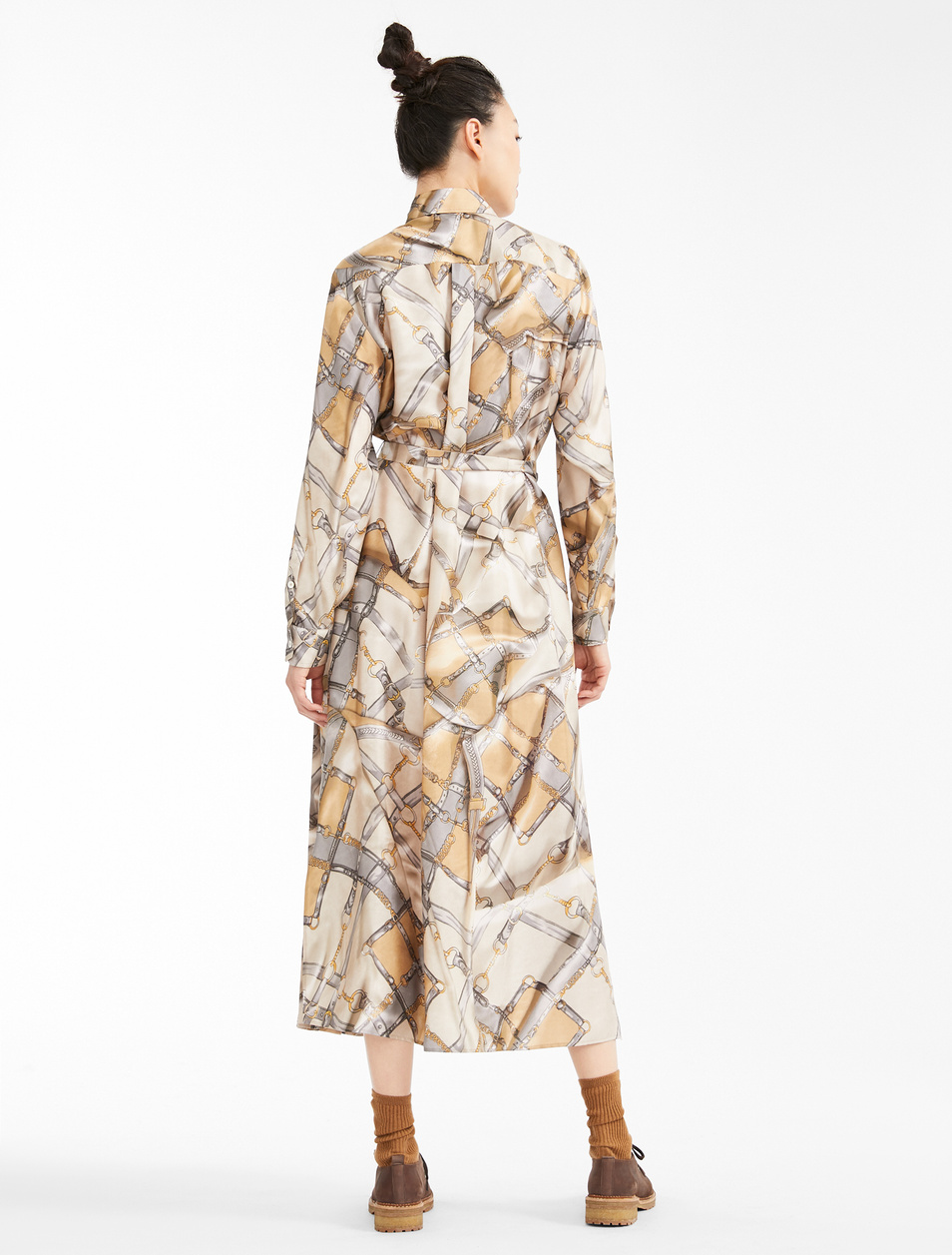 Женский Weekend Max Mara Платье-рубашка KARIM из шелкового твила (цвет ), артикул 52260403 | Фото 5