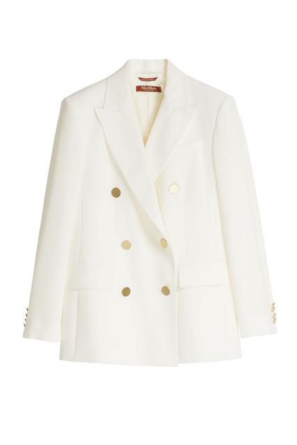 Двубортный пиджак CIURMA из шерсти|Основной цвет:Белый|Артикул:60411427 | Фото 1