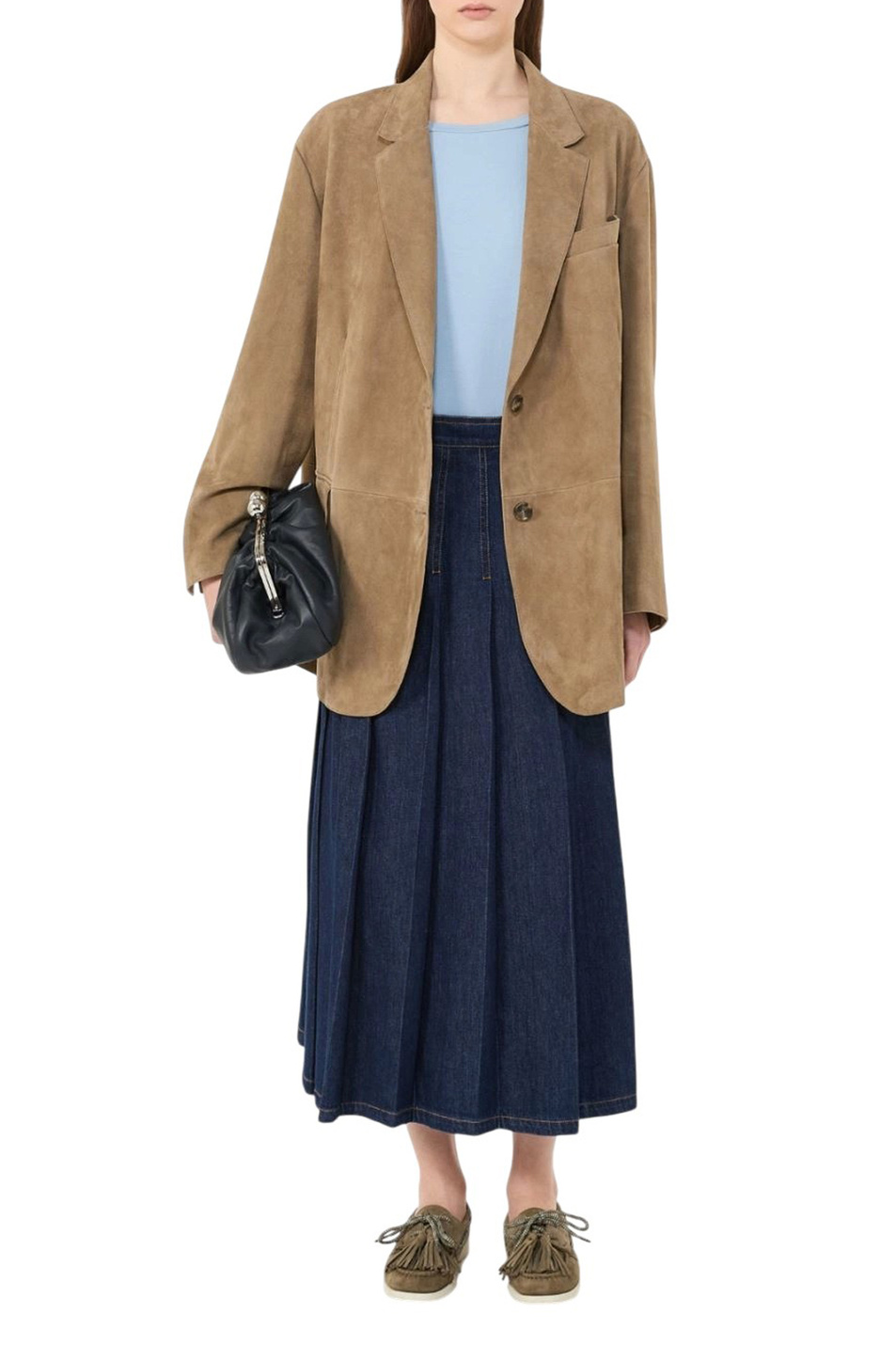 Пиджак CEDRO из натуральной замши|Основной цвет:Бежевый Женский Weekend Max Mara Пиджак CEDRO из натуральной замши (цвет ), артикул 2615441051 | Фото 2