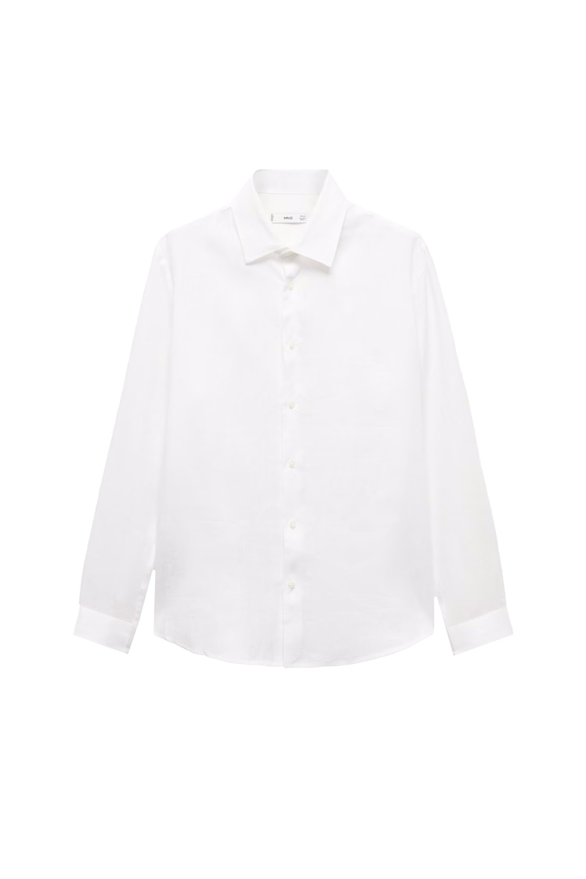 Рубашка PARROT из чистого льна|Основной цвет:Белый|Артикул:67096311 | Фото 1