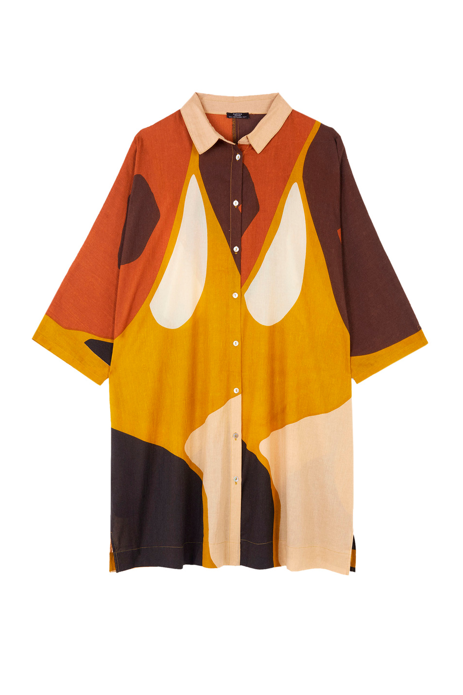 Parfois Платье-рубашка из натурального хлопка с принтом (цвет ), артикул 175440 | Фото 1