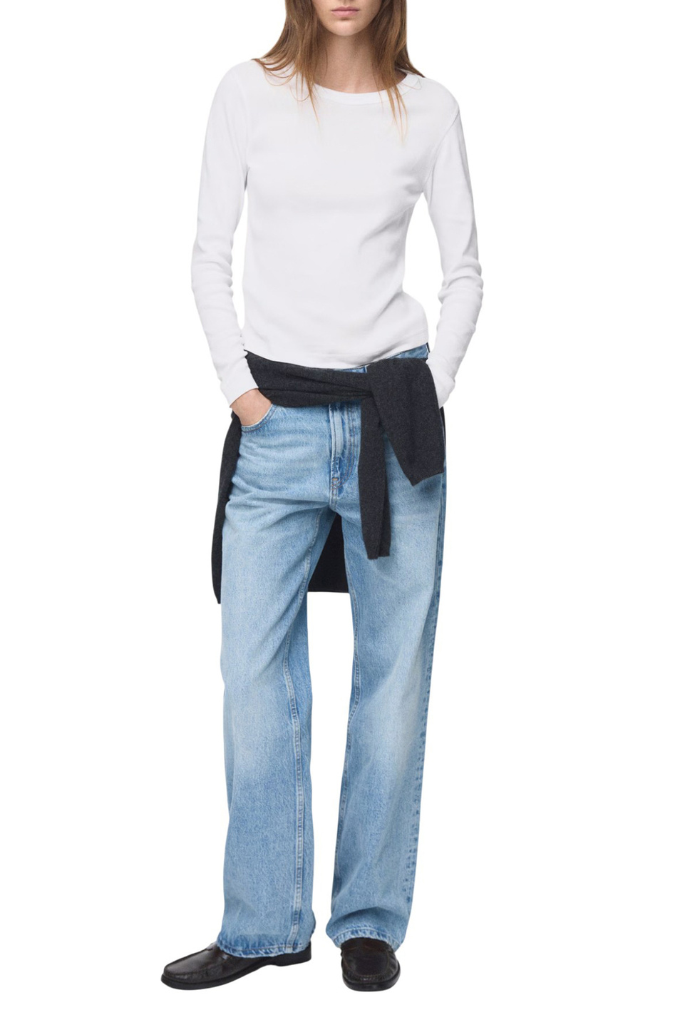 Женский Mango Лонгслив ENI из натурального хлопка (цвет ), артикул 27001352 | Фото 2