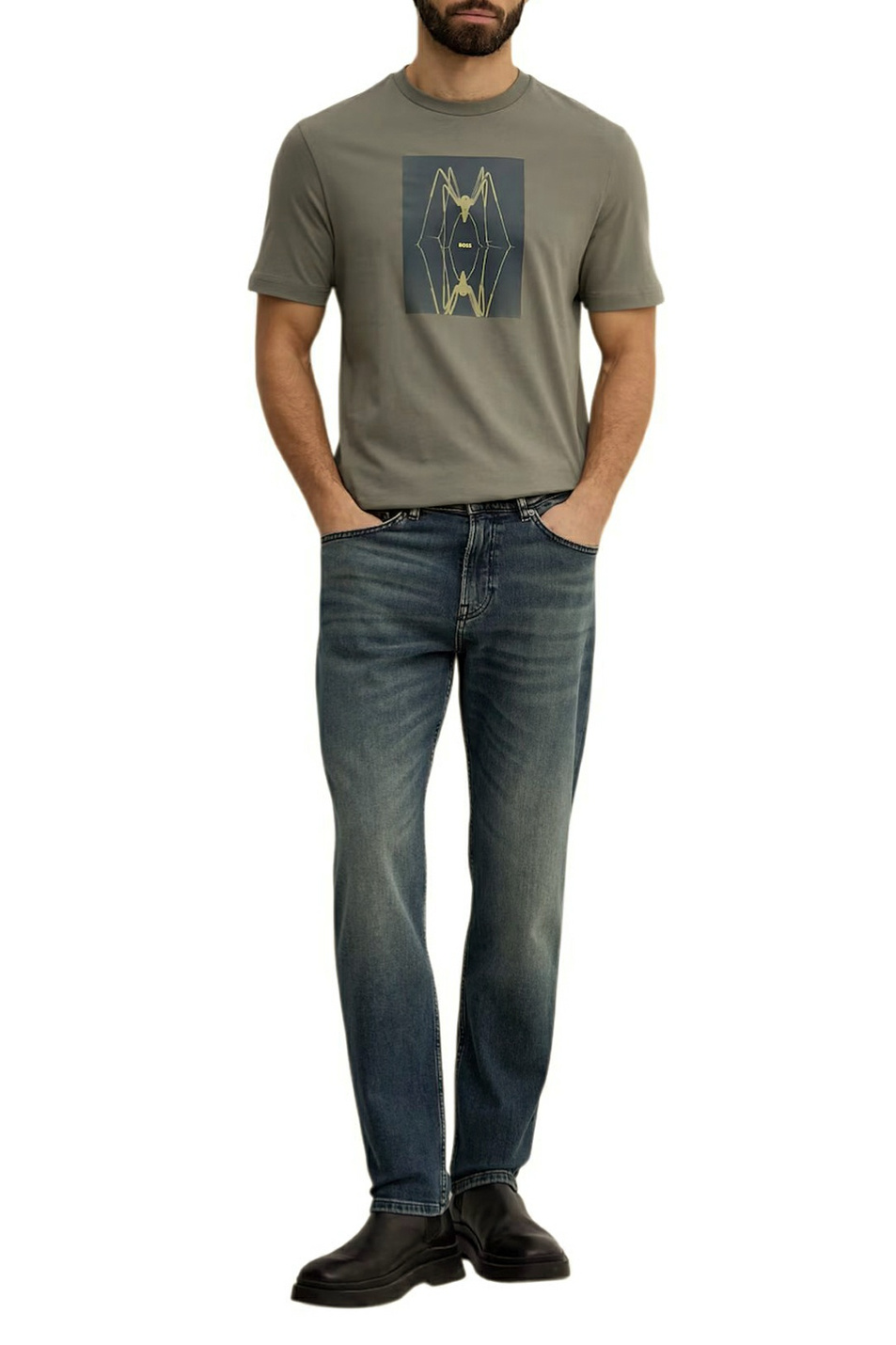 Мужской BOSS Футболка Te_Creature с принтом (цвет ), артикул 50561861 | Фото 3