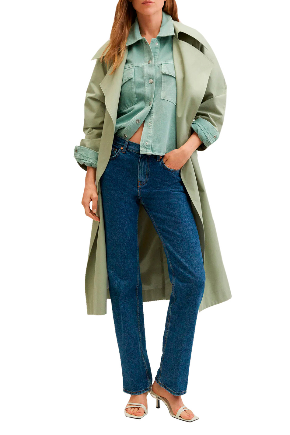 Женский Mango Джинсовая рубашка AIMEE оверсайз (цвет ), артикул 27074008 | Фото 2