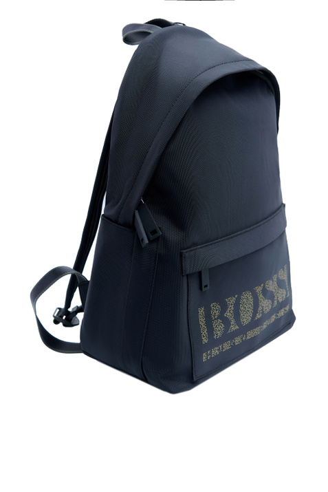 BOSS Текстильный рюкзак с логоипом на внешнем кармане (Черный цвет), артикул 50457027 | Фото 2