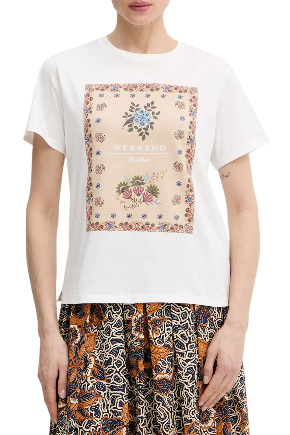 Женский Weekend Max Mara Футболка PANTERA из хлопка (цвет ), артикул 2615971032 | Фото 4