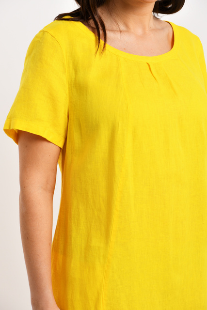 Платье из натурального льна|Основной цвет:Желтый|Артикул:285008-66633 | Фото 2