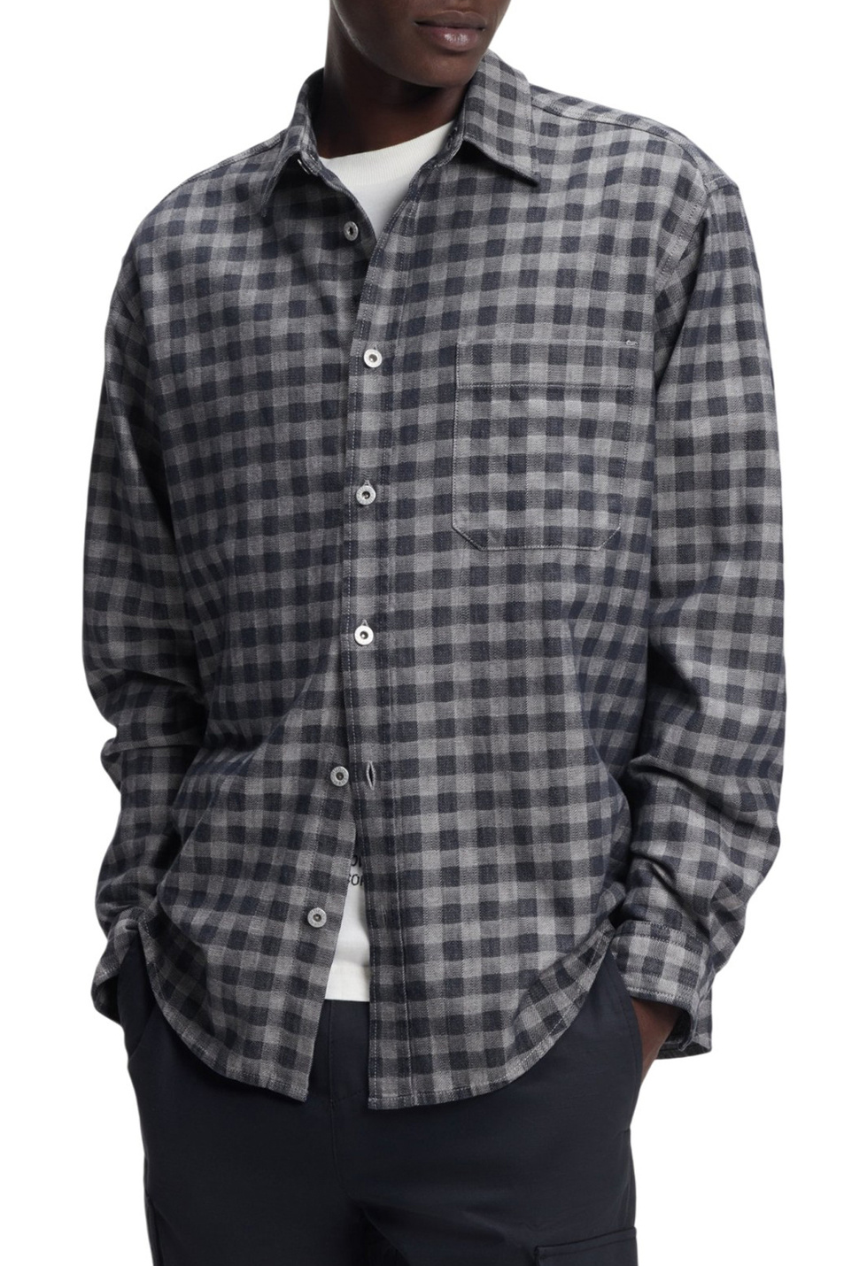 Рубашка из хлопка|Основной цвет:Серый Мужской HUGO Рубашка из хлопка (цвет ), артикул 50556347 | Фото 4