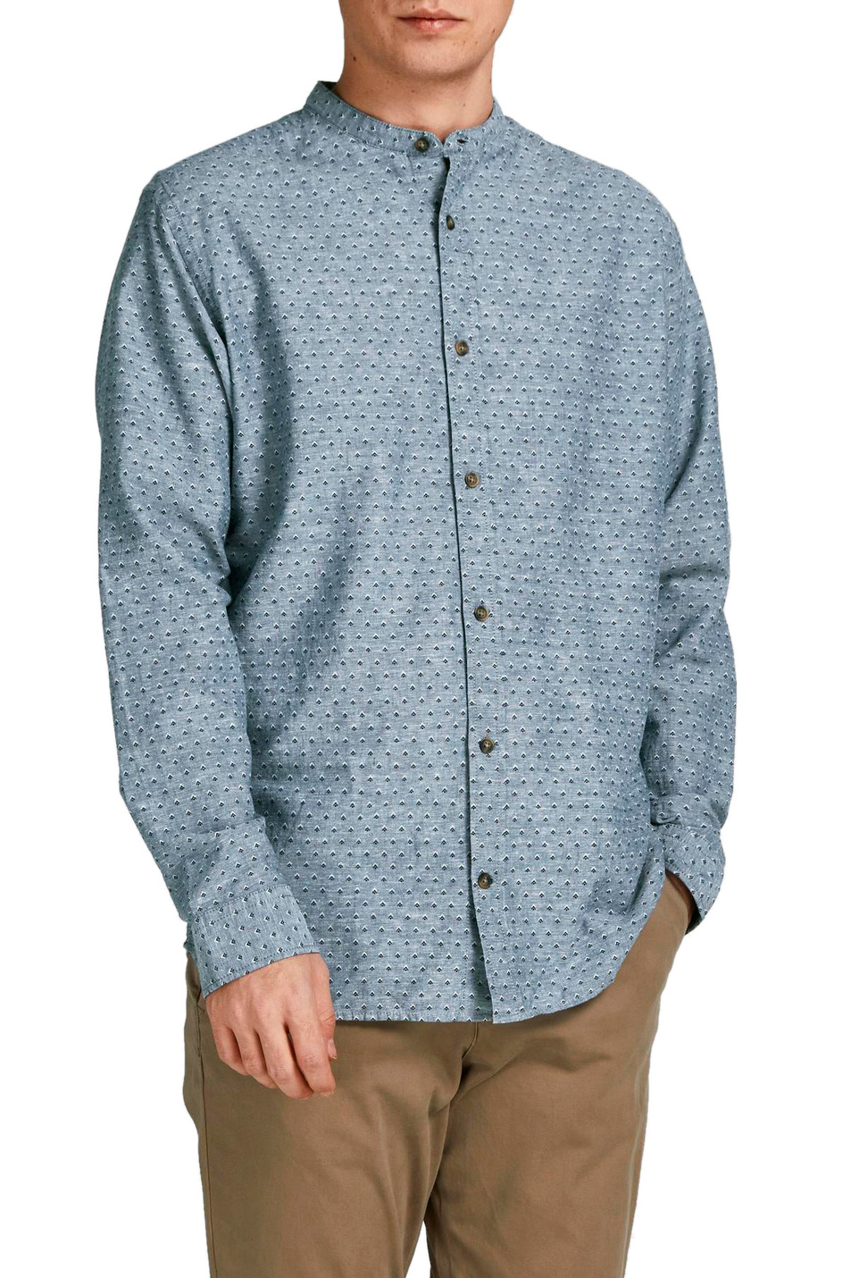 Jack & Jones Рубашка из хлопка и льна (цвет ), артикул 12197899 | Фото 3