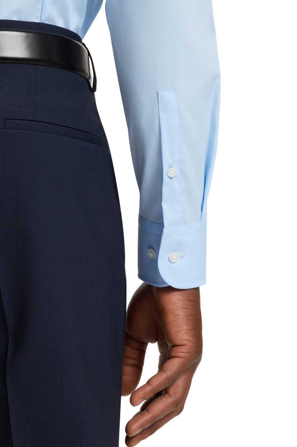 Рубашка из эластичного хлопка|Основной цвет:Голубой Мужской BOSS Рубашка из эластичного хлопка (цвет ), артикул 50469345 | Фото 5