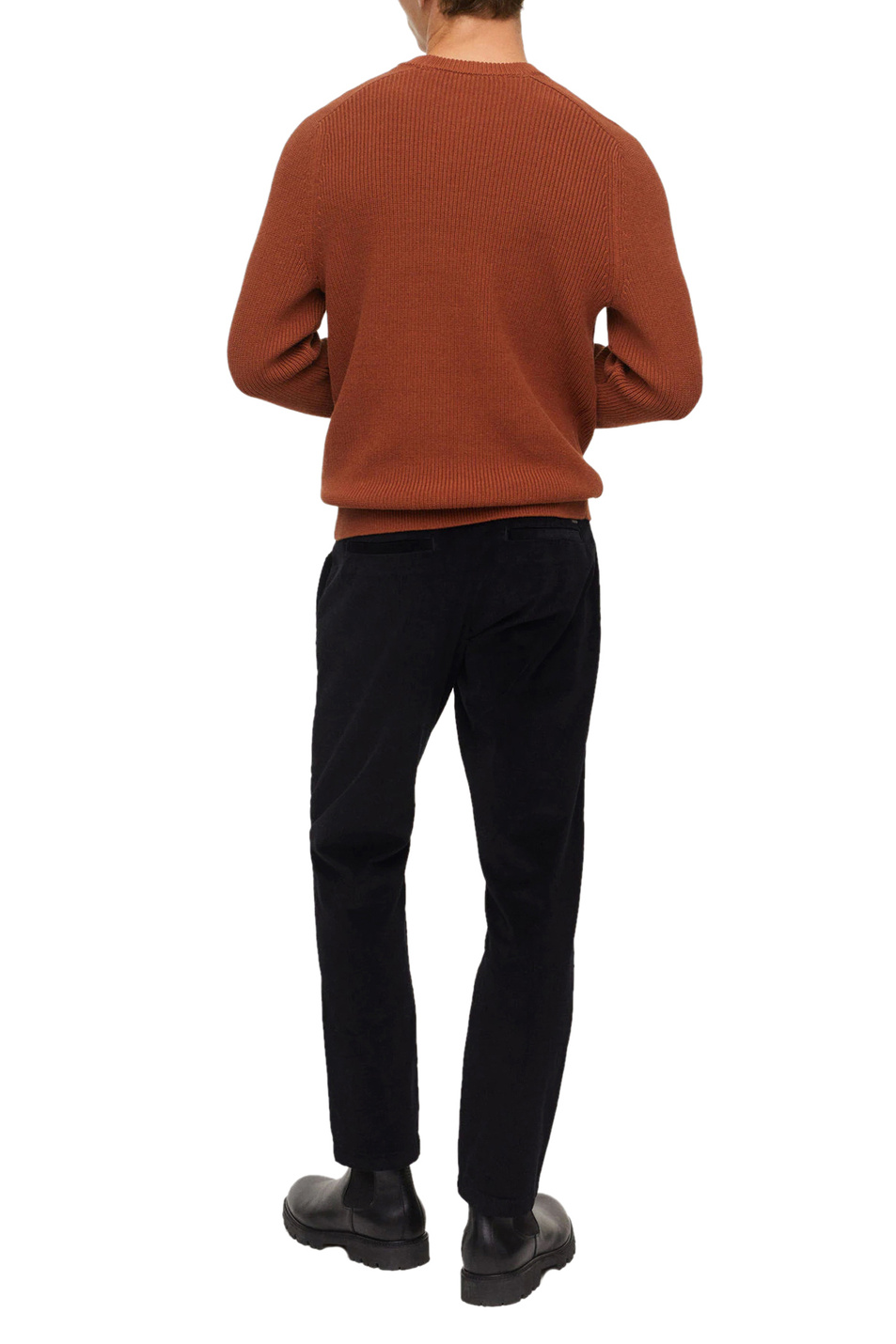 Мужской Mango Man Вельветовые брюки BERDAM зауженного кроя (цвет ), артикул 17025904 | Фото 4