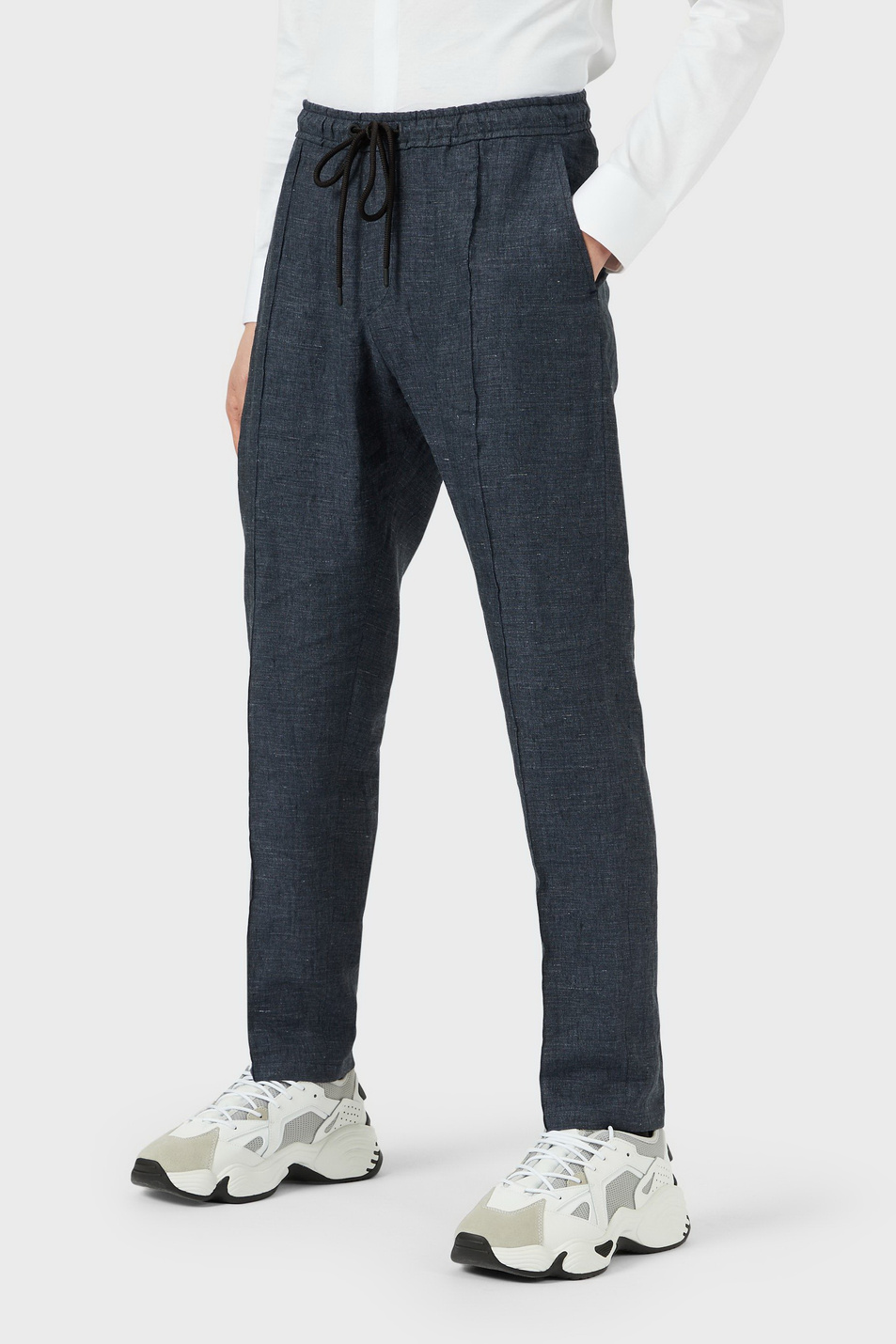 Мужской Emporio Armani Брюки из натурального льна (цвет ), артикул 51P89S-51S19 | Фото 1