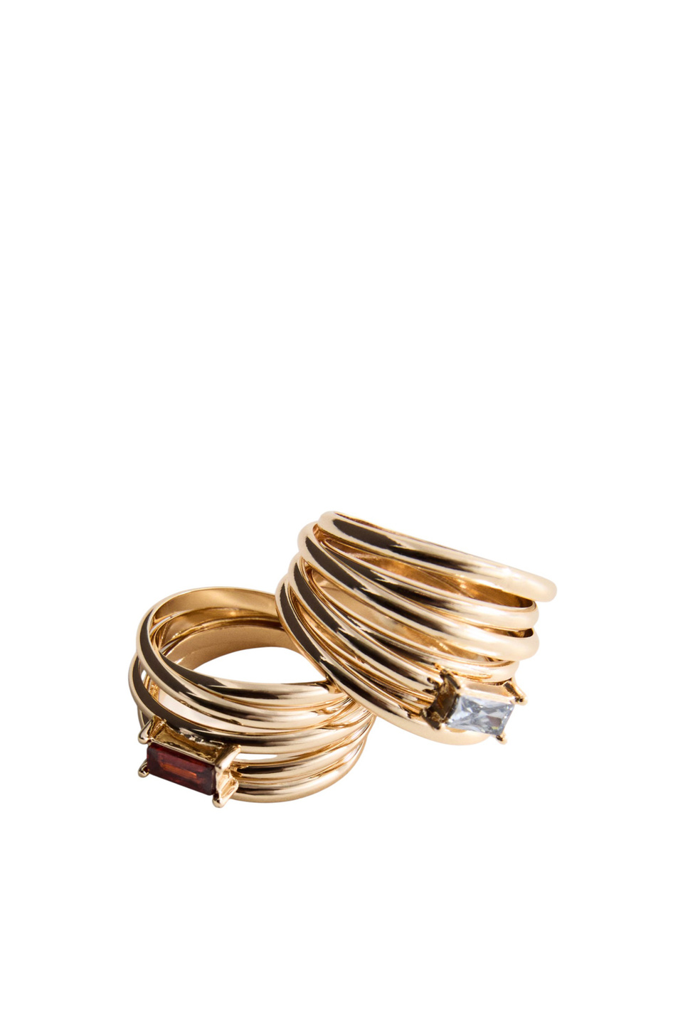 Женский Mango Кольцо LEO в комплекте из 2 шт (цвет ), артикул 17074121 | Фото 1