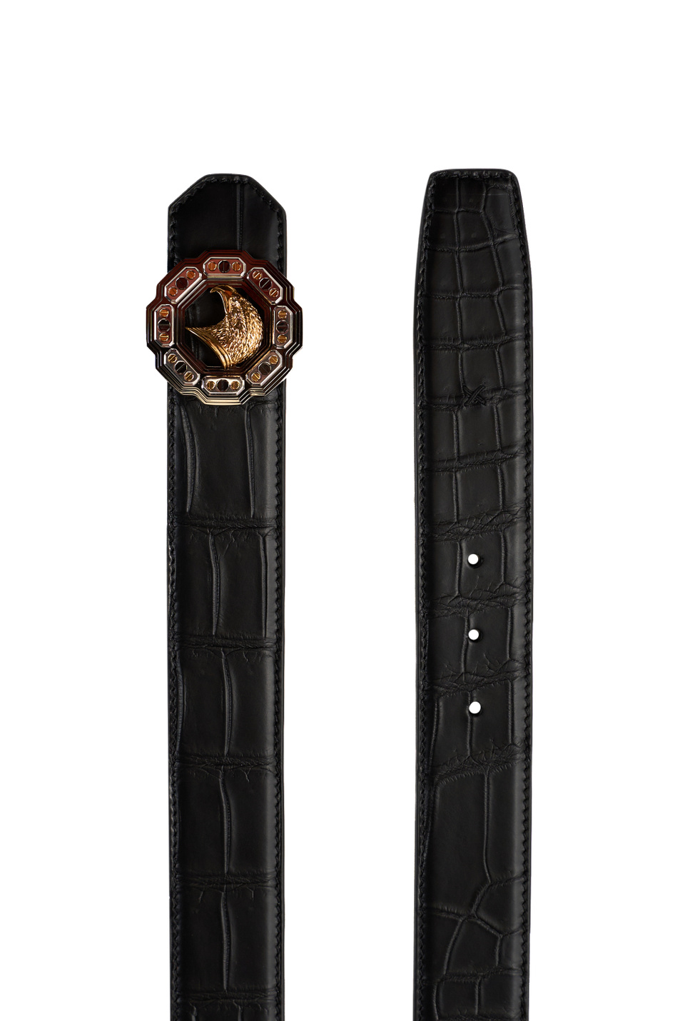 Ремень из натуральной кожи|Основной цвет:Черный Мужской Stefano Ricci Ремень из натуральной кожи (цвет ), артикул N381CS-C558T1 | Фото 2