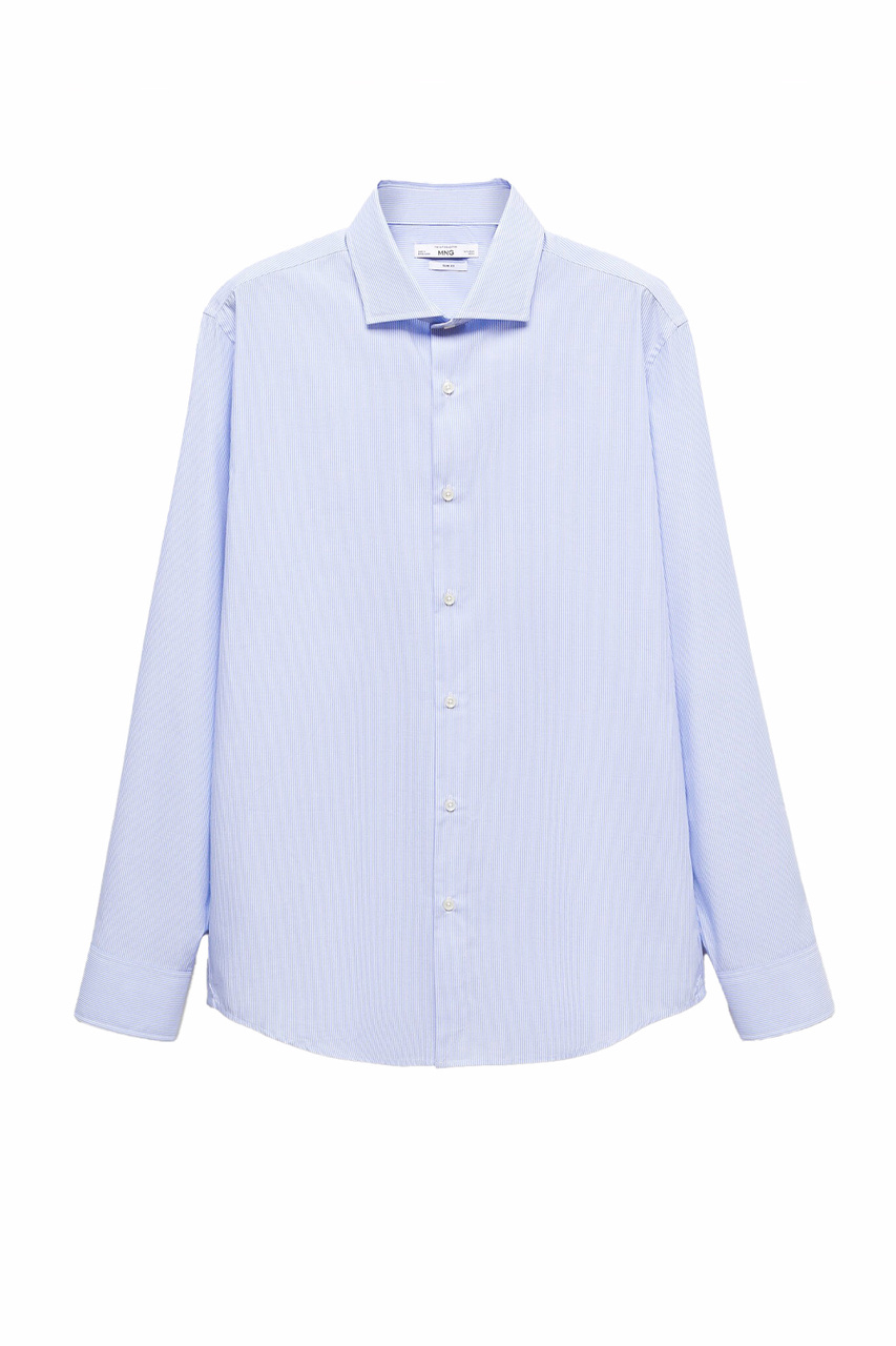 Рубашка SELVA из натурального хлопка в полоску|Основной цвет:Синий|Артикул:67050625 | Фото 1