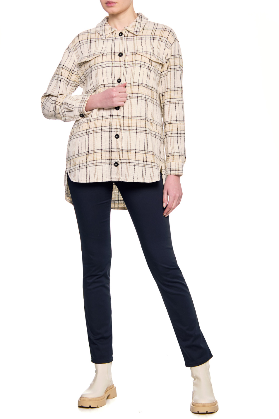 Женский Gerry Weber Куртка-рубашка в клетку (цвет ), артикул 730013-31388 | Фото 3