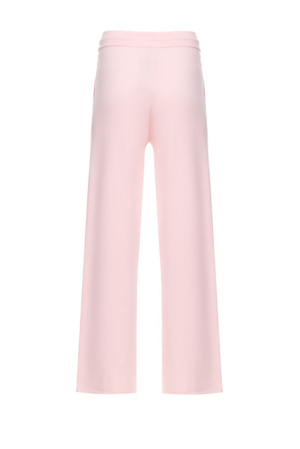Трикотажные брюки с кулиской на поясе|Основной цвет:Розовый|Артикул:50471650 | Фото 2
