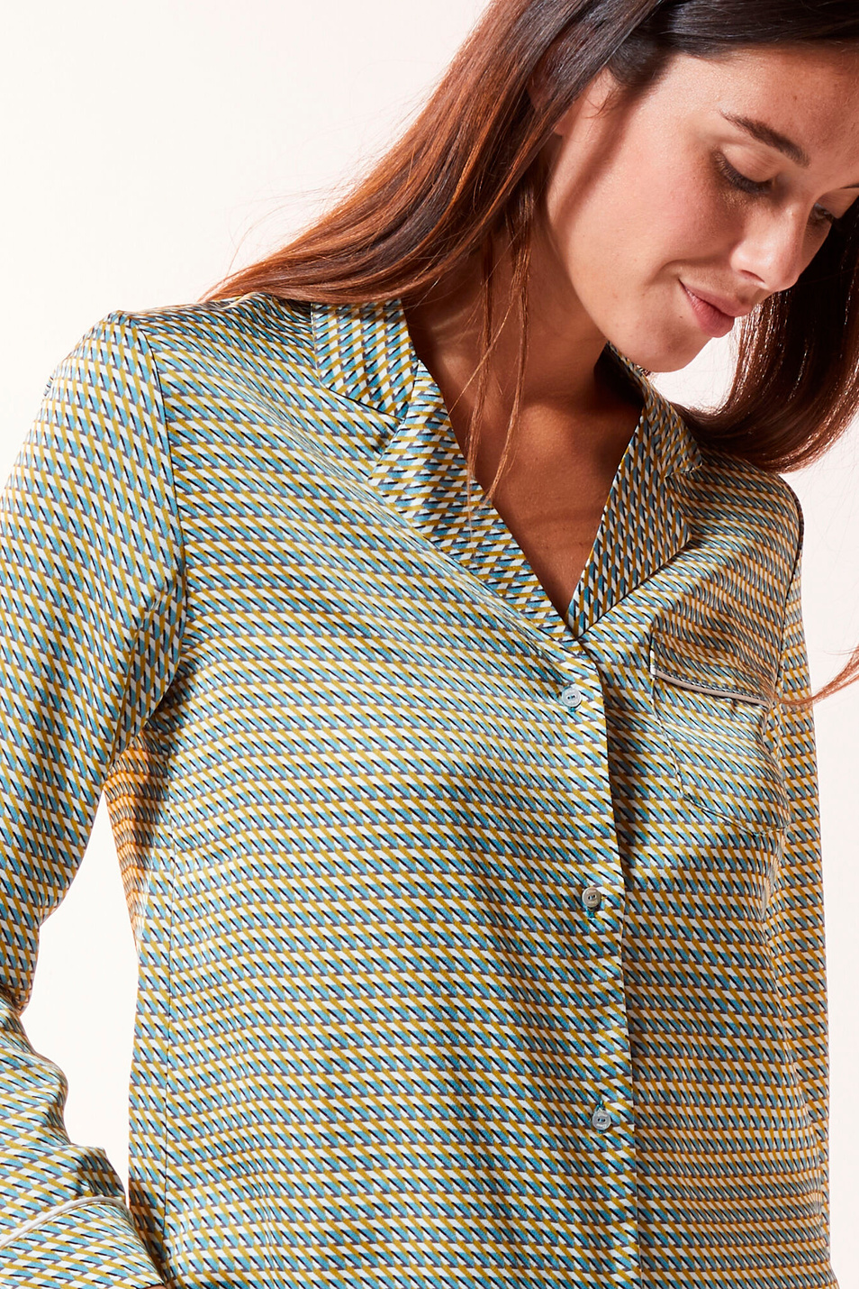 Женский Etam Пижамная рубашка EVIE с принтом (цвет ), артикул 6524015 | Фото 4