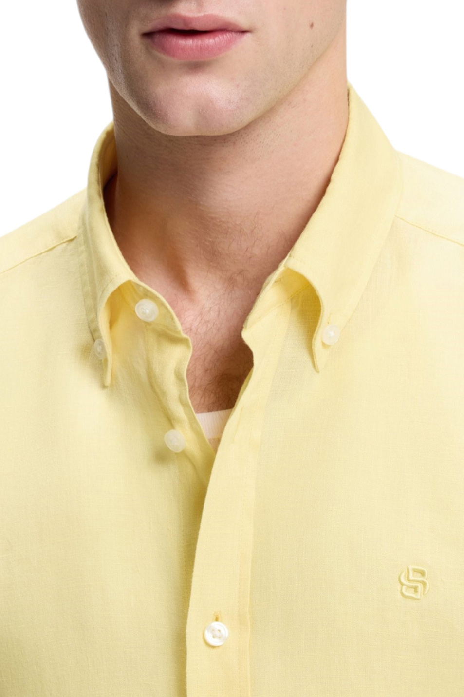 Мужской BOSS Рубашка прямого кроя из льна (цвет ), артикул 50556077 | Фото 5