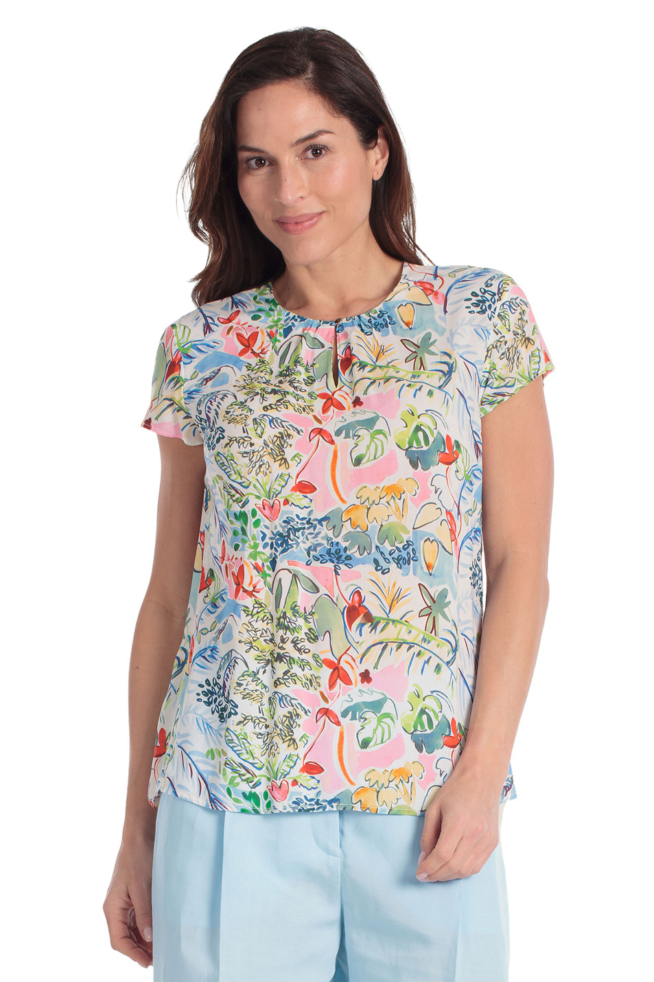 Женский Gerry Weber Блузка из вискозы с принтом (цвет ), артикул N61061 | Фото 4