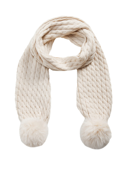 Вязаный шарф OSLOS|Основной цвет:Бежевый|Артикул:37015951 | Фото 2