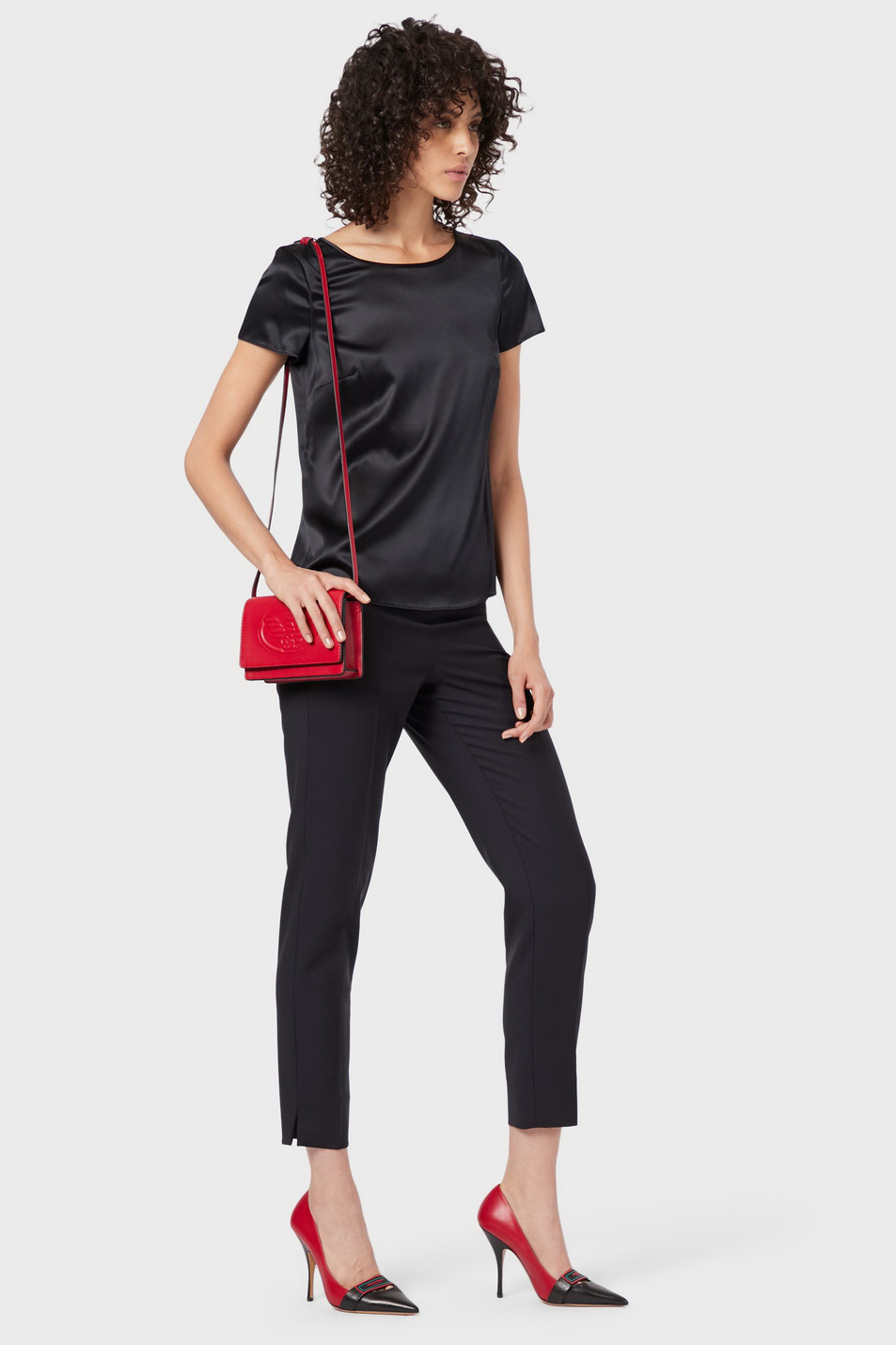 Женский Emporio Armani Блузка из эластичного шелка (цвет ), артикул 0NC05T-0M301 | Фото 3