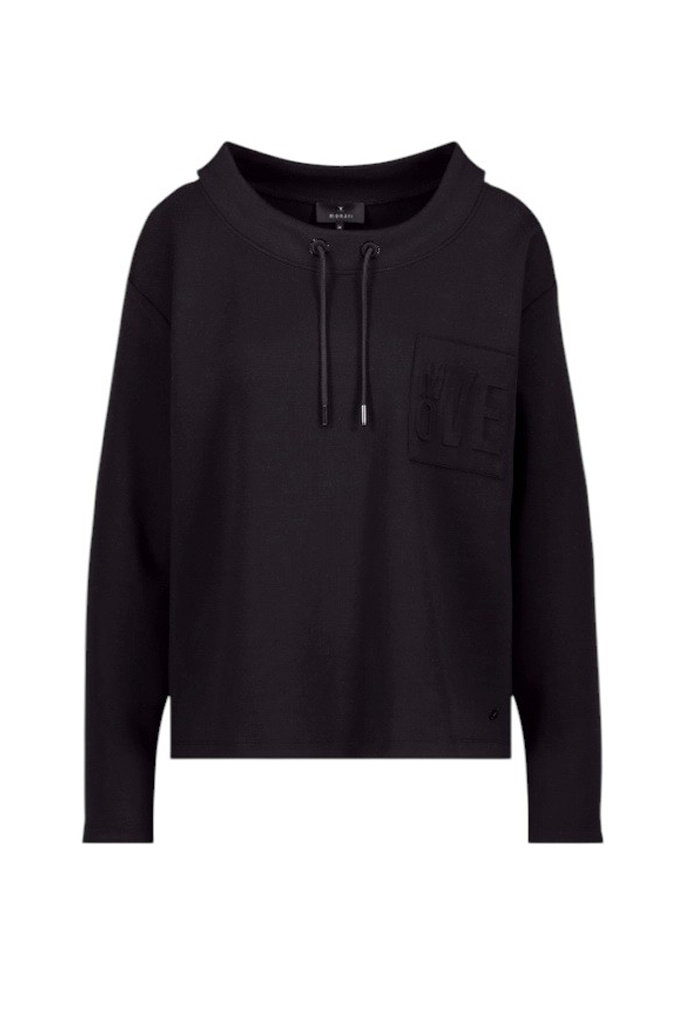 Свитшот с контрастными вставками|Основной цвет:Черный Женский Monari Свитшот с контрастными вставками (цвет ), артикул 808884 | Фото 1