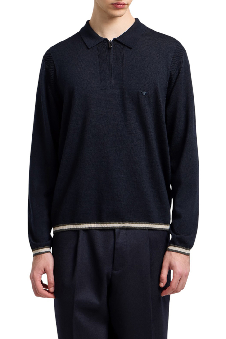 Мужской Emporio Armani Джемпер поло из шерсти (цвет ), артикул EM001512-AF14158 | Фото 3