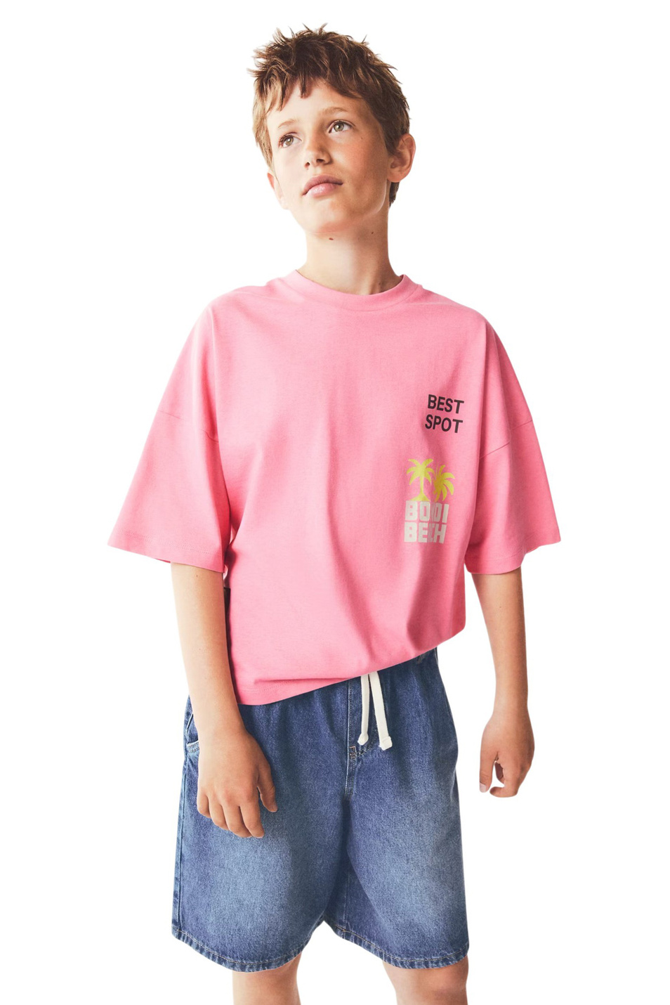 Мальчикам Mango Kids Футболка UNDER из хлопка (цвет ), артикул 37061410 | Фото 3