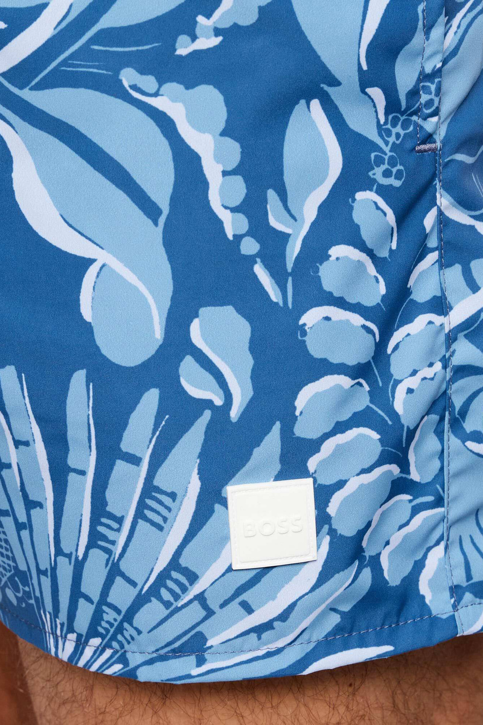 Шорты для плавания с принтом|Основной цвет:Голубой Мужской BOSS Шорты для плавания с принтом (цвет ), артикул 50508844 | Фото 5