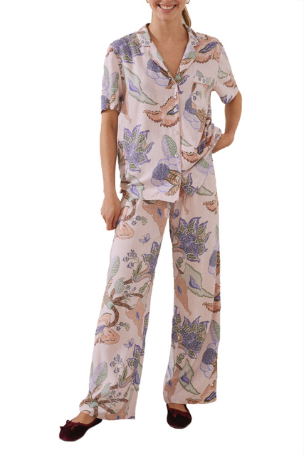 Пижама из вискозы с принтом|Основной цвет:Мультиколор|Артикул:4854042 | Фото 1
