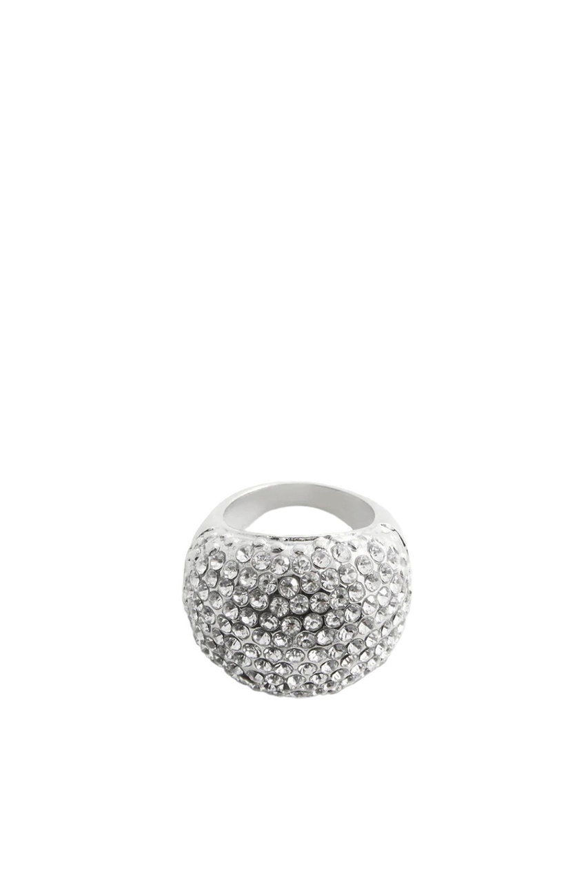 Кольцо NAROA с кристаллами|Основной цвет:Серебристый|Артикул:67050439 | Фото 1