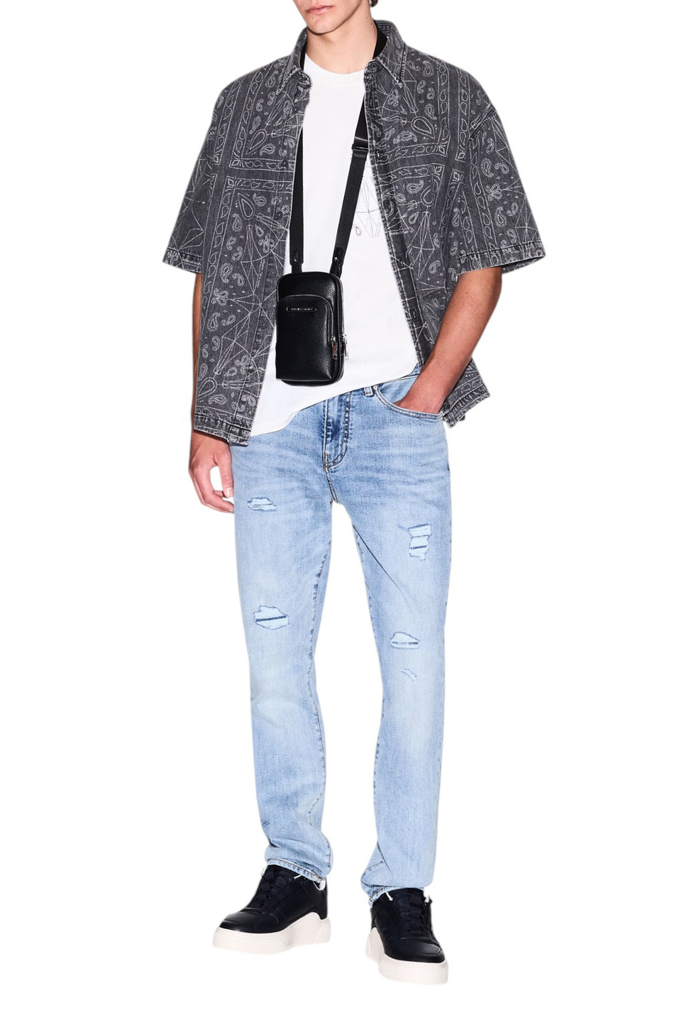 Мужской Armani Exchange Рубашка из смесового хлопка (цвет ), артикул XM000622-AF14943 | Фото 2