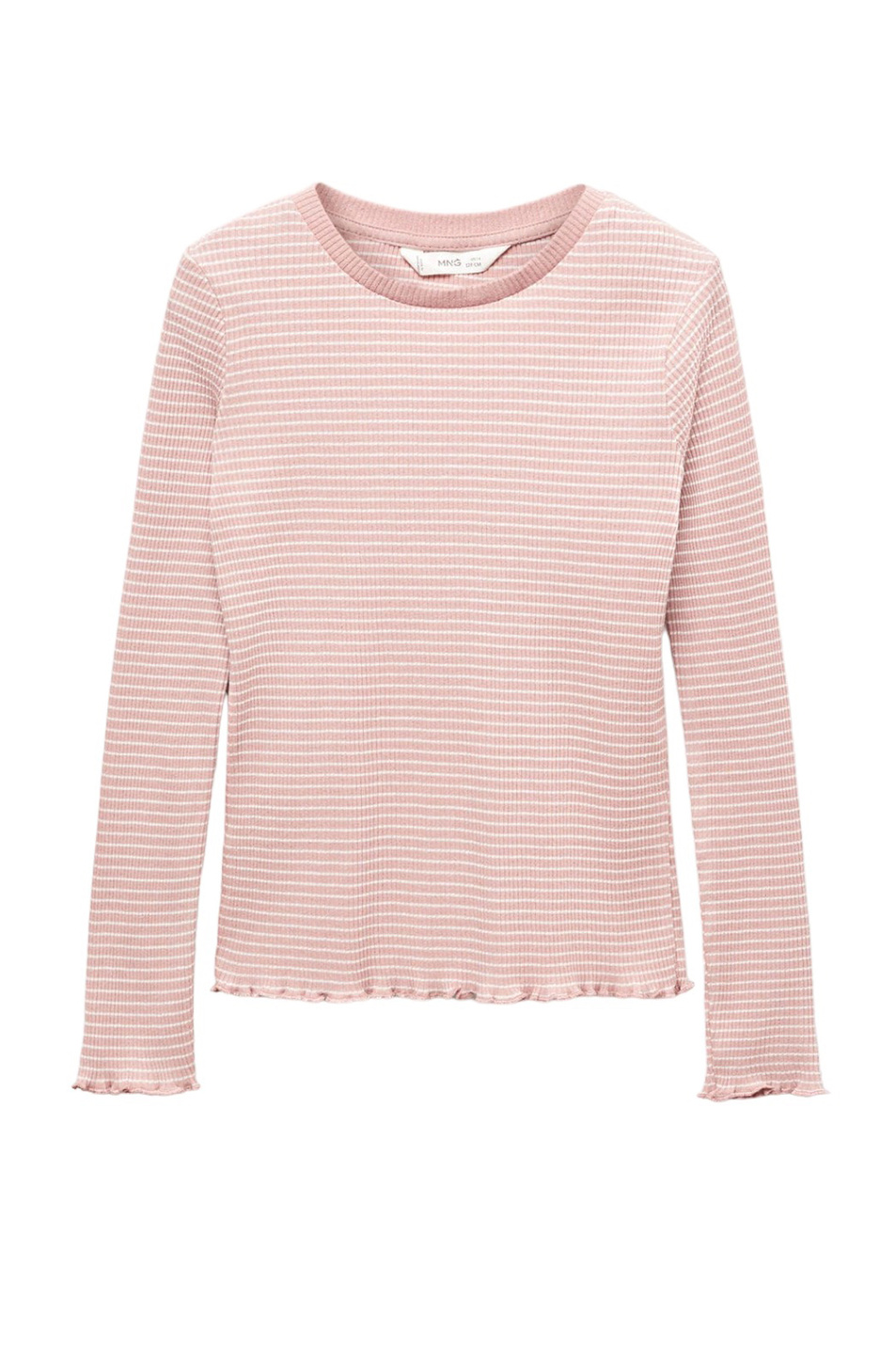 Девочкам Mango Kids Лонгслив LINES из натурального хлопка (цвет ), артикул 57013270 | Фото 1