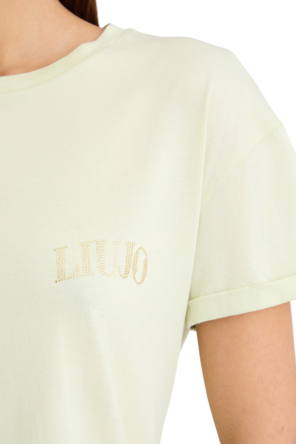 Женский Liu Jo Футболка из хлопка с логотипом (цвет ), артикул WA5144JS923 | Фото 5