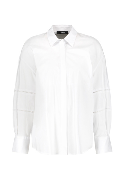 Рубашка с перфорацией на рукавах|Основной цвет:Белый|Артикул:160033-11006 | Фото 1