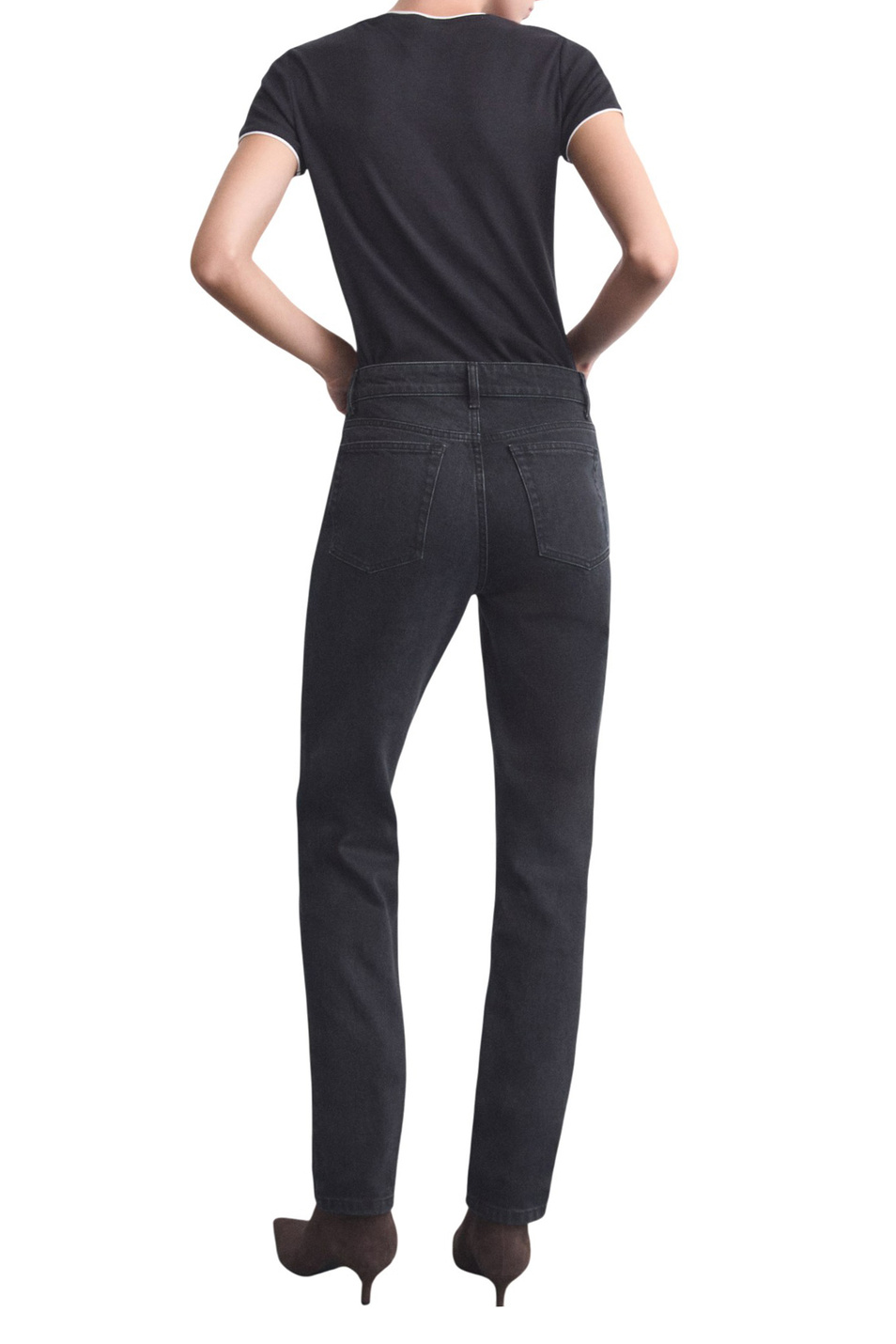 Джинсы DELIA из эластичного хлопка|Основной цвет:Черный Женский Mango Джинсы DELIA из эластичного хлопка (цвет ), артикул 17045171 | Фото 4