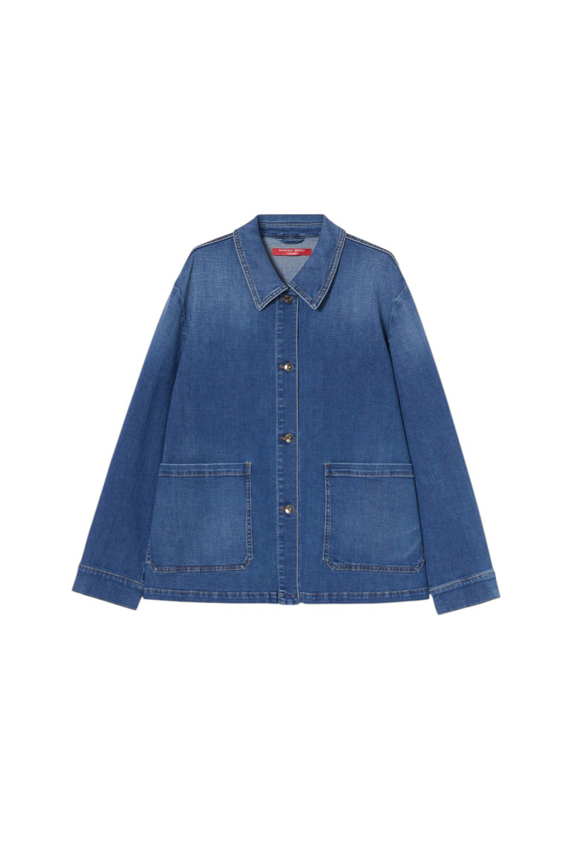 Женский Marina Rinaldi Куртка джинсовая HELLO с накладными карманами (цвет ), артикул 2528046056 | Фото 1