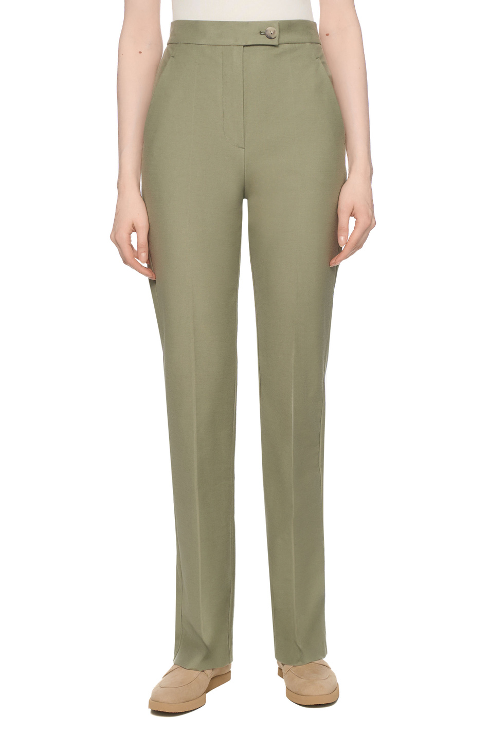 Женский Max Mara Брюки ACCIAIO однотонные (цвет ), артикул 2516781028 | Фото 4