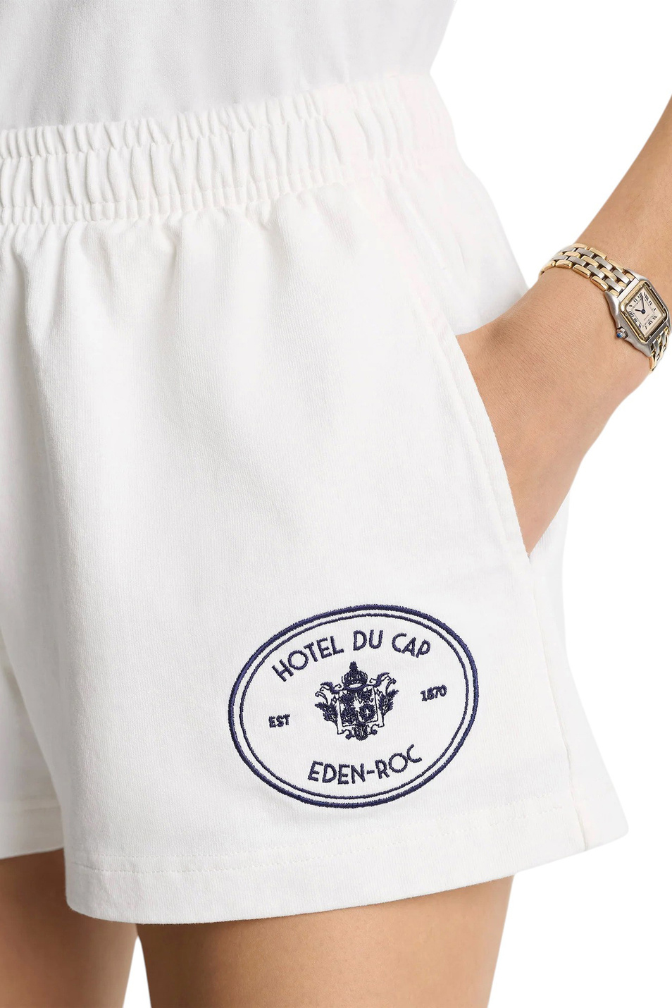 Женский Sporty & Rich Шорты Eden Crest Disco с логотипом (цвет ), артикул SH03760666WH01 | Фото 4