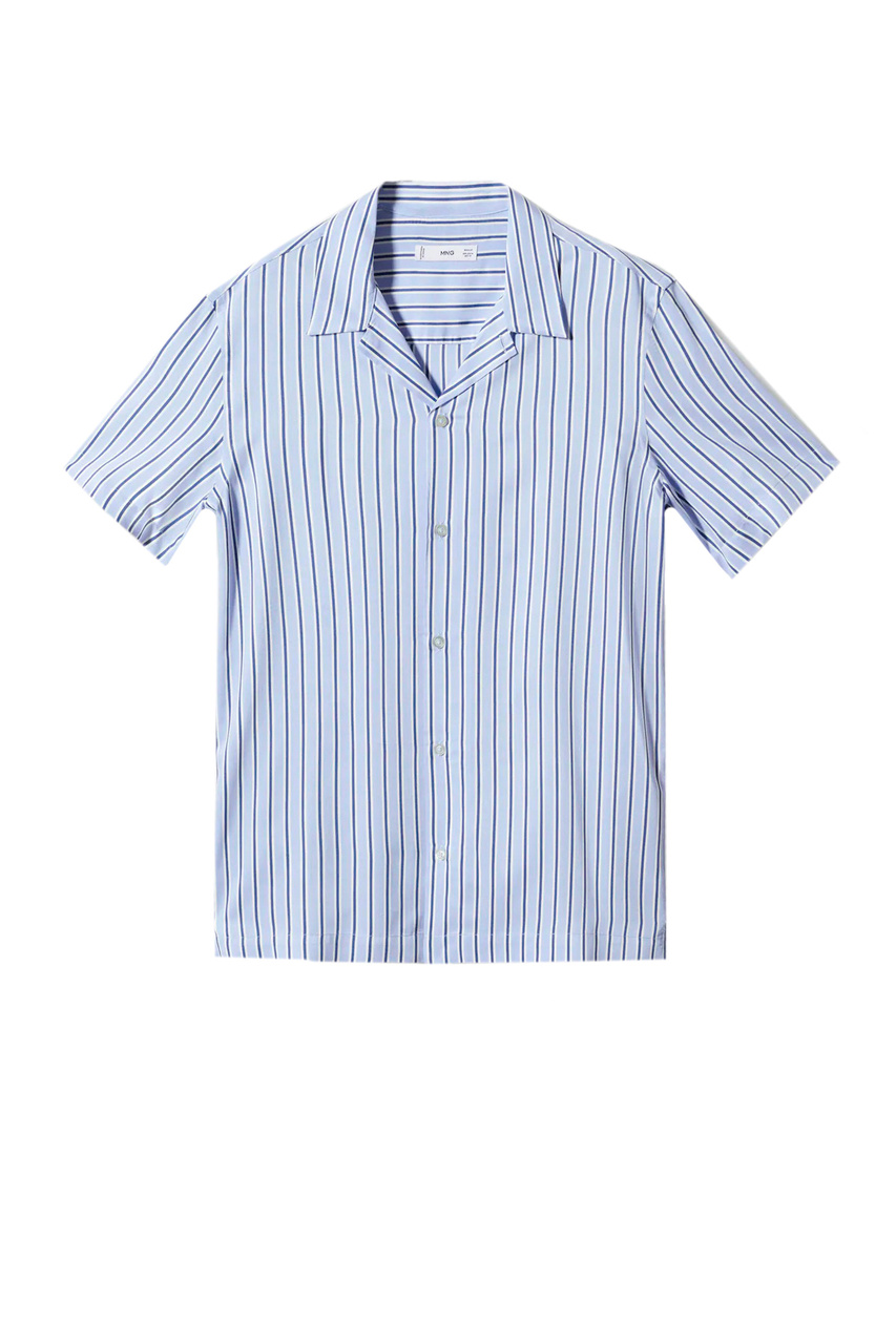 Рубашка BENALUP прямого кроя в полоску|Основной цвет:Голубой|Артикул:47055911 | Фото 1