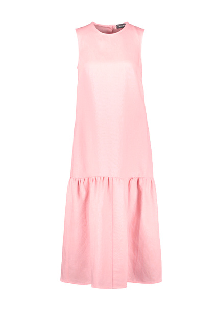 Однотонное платье с пуговицами на спинке|Основной цвет:Розовый|Артикул:180022-11060 | Фото 1