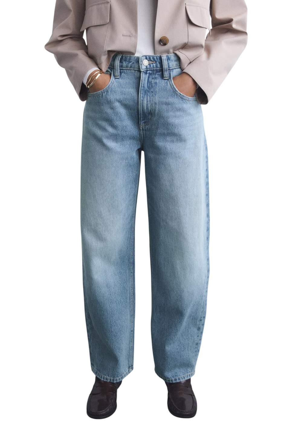 Женский Mango Джинсы BET из хлопка (цвет ), артикул 17044094 | Фото 3