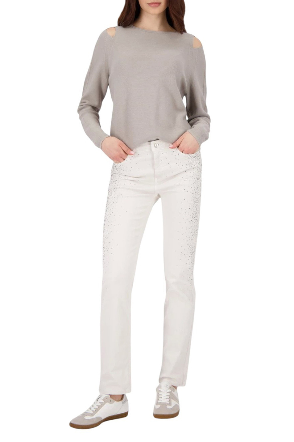 Женский Monari Джемпер с отделкой стразами (цвет ), артикул 808931 | Фото 2