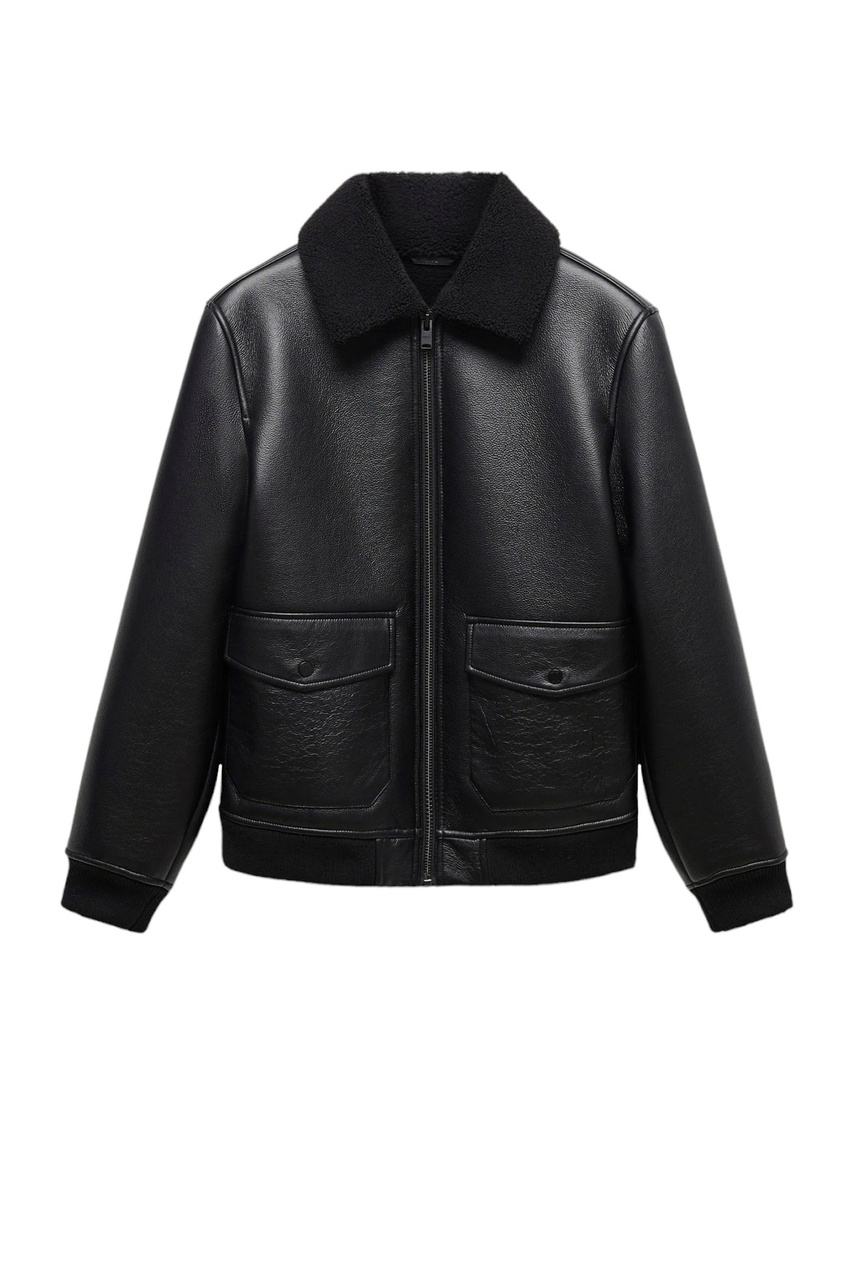 Куртка SHOW из искусственной кожи|Основной цвет:Черный|Артикул:57039405 | Фото 1