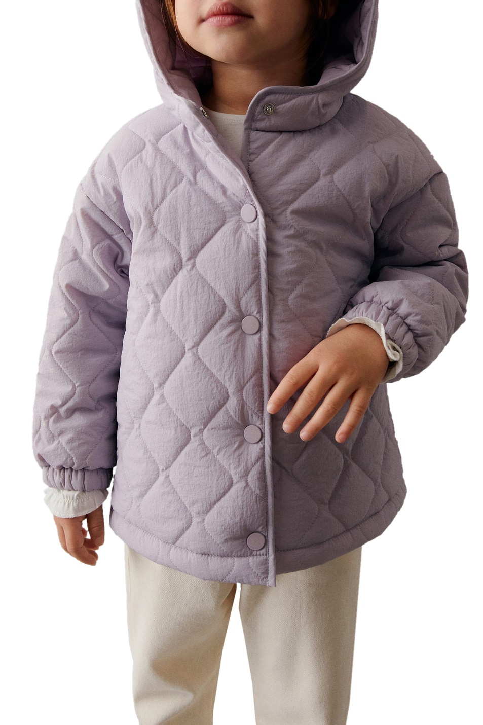Девочкам Mango Kids Куртка стеганая SPRING4 с капюшоном (цвет ), артикул 47082879 | Фото 4